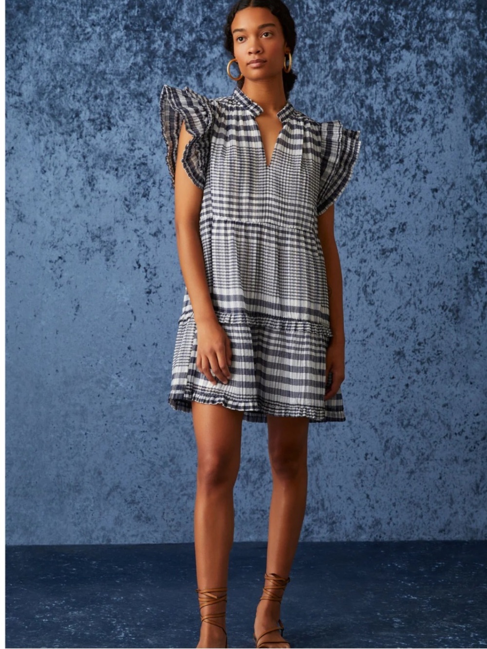 Marie Oliver Bay Dress in Check